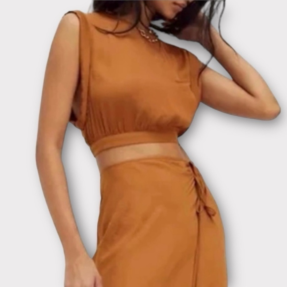 Free People Tan Crop Top